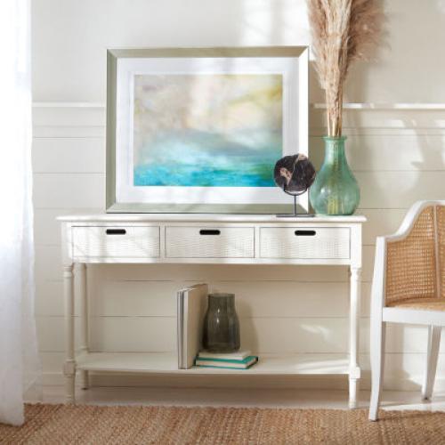 Safavieh Landers 3-Drawer Console Table  ( little damage on the corner see the pictures)