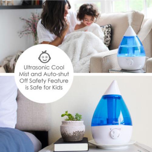 Crane Drop Size  1 Gallon Ultrasonic Cool Mist Humidifier - Blue/White