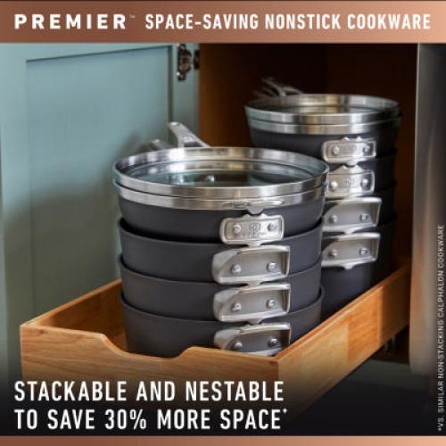 Calphalon Premier 10-pc. Space-Saving Hard-Anodized Nonstick Cookware Set
