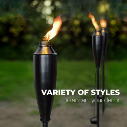 Deco Window Set Of 4 60 Outdoor 4-In-1 Convertible Backyard Patio Deck Table Top & Ground Installation Torch