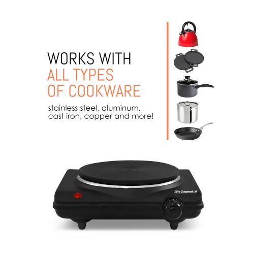 Elite Gourmet Cast-Iron Electric Burner