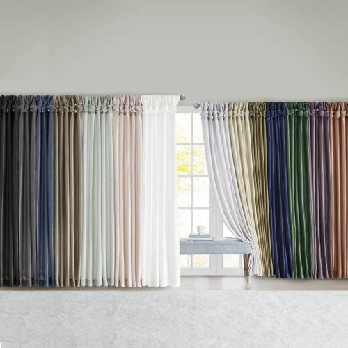 Madison Park 1-Panel Natalie Room Darkening Twisted Tab Lined Window Curtain