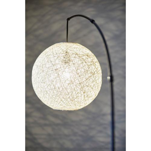 Adesso Havana Rattan Sphere Arc Floor Lamp