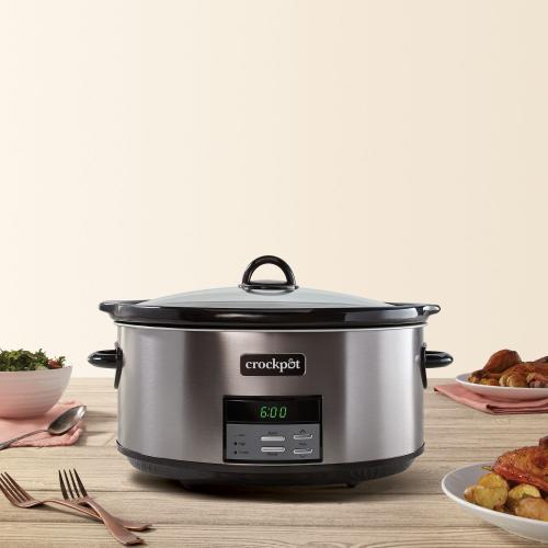 Crockpot 8-qt. Black Stainless Digital Slow Cooker