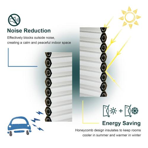 Chicology Cordless Blackout Honeycomb Cellular Shades