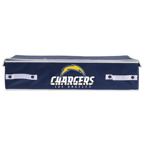 Jacksonville Jaguars Black and White Franklin Sports Los Angeles Chargers Large Under-the-Bed Storage Bin