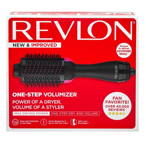 Revlon One Step Hair Dryer And Volumizer Hot Air Brush, Black