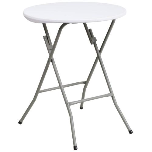 Size 2 ft Color White Flash Furniture 2-ft. Round Folding Table