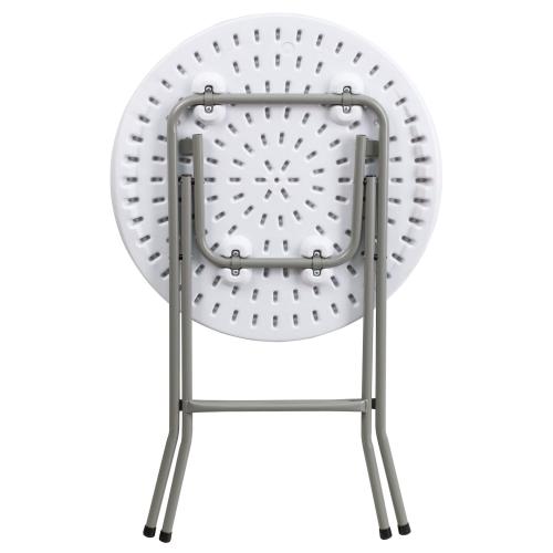 Size 2 ft Color White Flash Furniture 2-ft. Round Folding Table