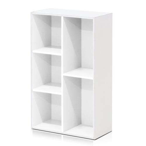 Furinno 11069WH 5-Cube Open Shelf, White