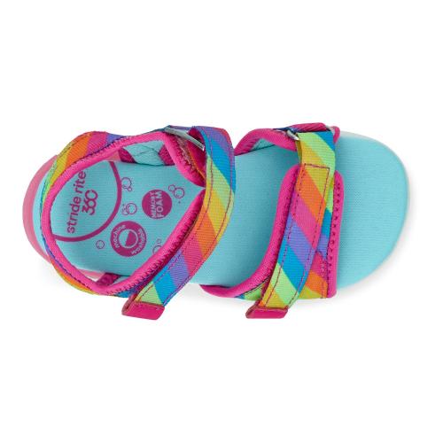 Size 6M kids Color rainbow Stride Rite 360 Sevita Girls' Light-Up Sandals