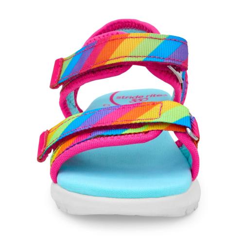Size 6M kids Color rainbow Stride Rite 360 Sevita Girls' Light-Up Sandals