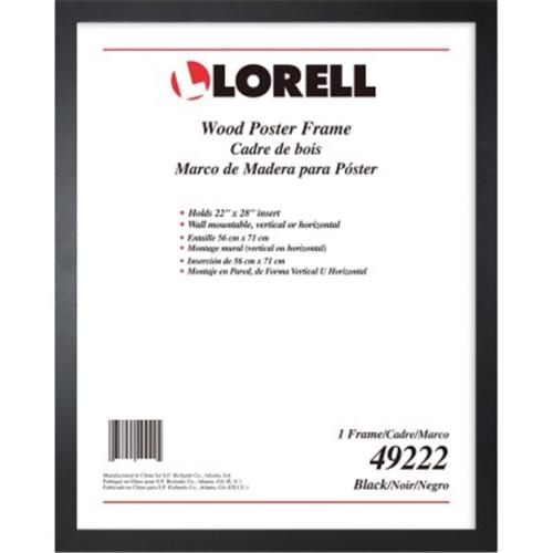 Lorell LLR49222 28 x 22 in. Solid Wood Poster Frame, Black