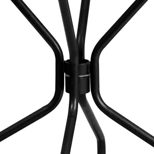 Flash Furniture Commercial-Grade Round Indoor / Outdoor Steel Patio Table with Umbrella Hole (NO TEST)