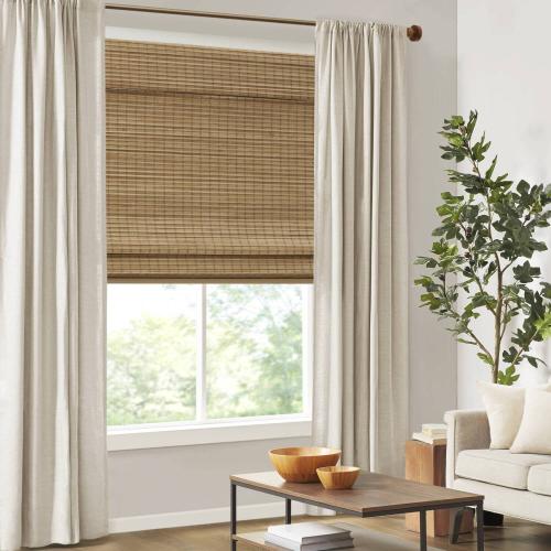 Madison Park Lyndon Bamboo Light Filtering Cordless Roman Shade