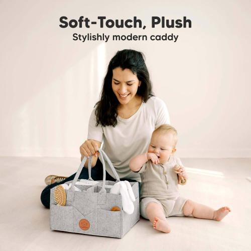 KeaBabies Original 2.0 Baby Diaper Caddy Organizer, Baby Organizer for Nursery, Large Diaper Organizer