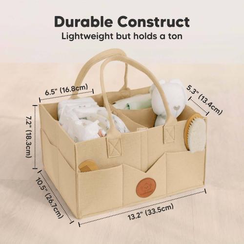 KeaBabies Original 2.0 Baby Diaper Caddy Organizer, Baby Organizer for Nursery, Large Diaper Organizer