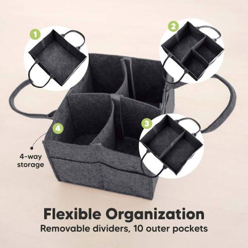 KeaBabies Original 2.0 Baby Diaper Caddy Organizer, Baby Organizer for Nursery, Large Diaper Organizer