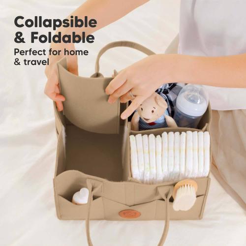 KeaBabies Original 2.0 Baby Diaper Caddy Organizer, Baby Organizer for Nursery, Large Diaper Organizer