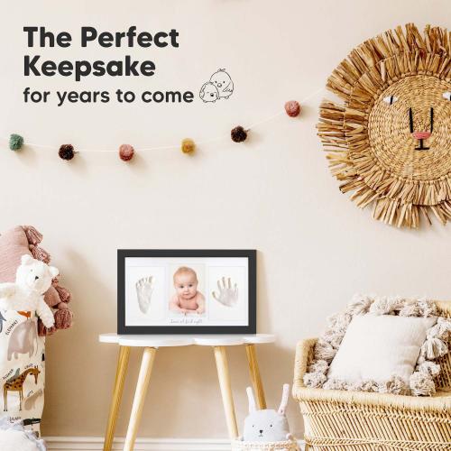 KeaBabies Duo Baby Hand and Footprint Kit, Baby Handprint Kit, Newborn Photo Frame, Baby Keepsake