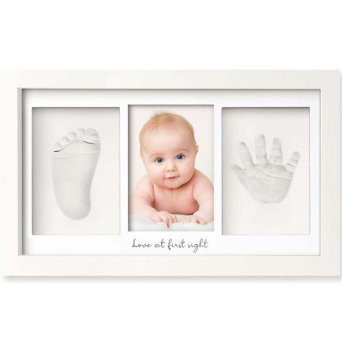KeaBabies Duo Baby Hand and Footprint Kit, Baby Handprint Kit, Newborn Photo Frame, Baby Keepsake