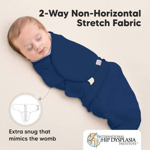 KeaBabies 3pk Soothe Baby Swaddle, Organic Baby Swaddle Sleep Sacks, Newborn, Infant