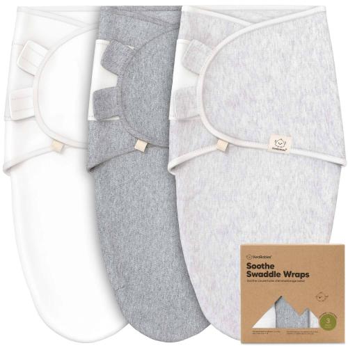 KeaBabies 3pk Soothe Baby Swaddle, Organic Baby Swaddle Sleep Sacks, Newborn, Infant