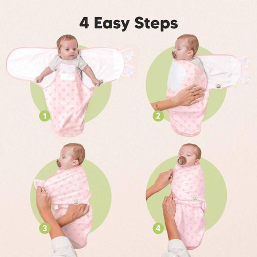 Keababies 3pk Soothe Zippy Baby Swaddles, Newborn Sleep Sacks, Zipper Swaddle Blanket