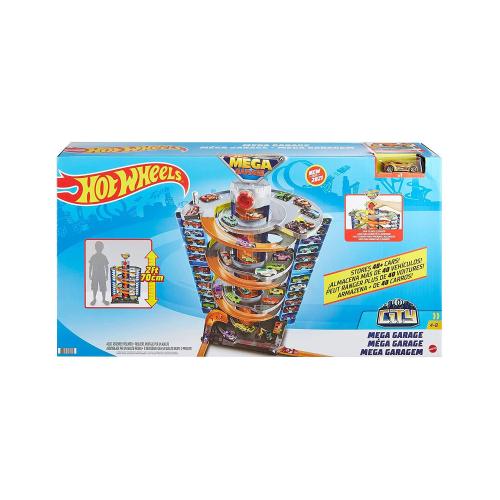 Hot Wheels City Mega Garage Playset w/ Corkscrew Elevator & Storage for 60  Cars