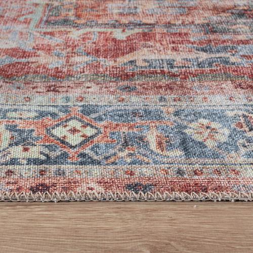 World Rug Gallery Traditional Distressed Machine Washable Area Rug