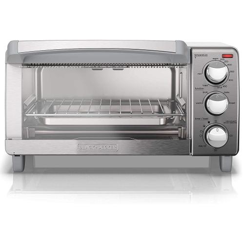 Black and Decker Natural Convection 4 Slice Toaster Oven in Stainless Steel