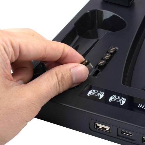 For Ps5 Stand And Cooling Station With Dual Controller Charging Dock Charger