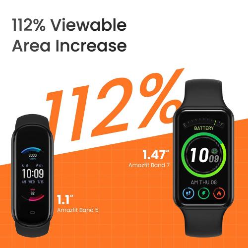 Color Black Amazfit Band 7 Fitness Tracker