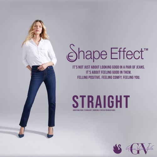 Size 16 Color Black Women's Gloria Vanderbilt Shape Effect Straight Jeans