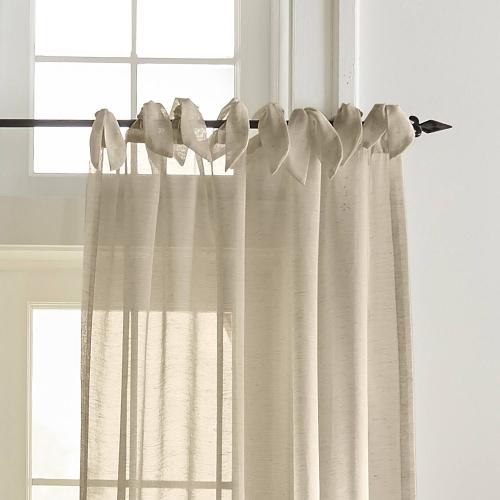 Elrene Home Fashions Vienna Tie-Top Sheer Window Curtain