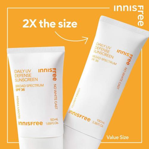innisfree Daily UV Defense Invisible Broad Spectrum SPF 36 Sunscreen