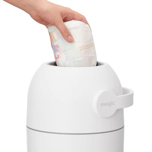 White LA Baby MAGIC Odorless Diaper Pail