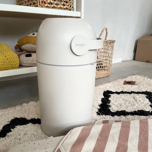 White LA Baby MAGIC Odorless Diaper Pail