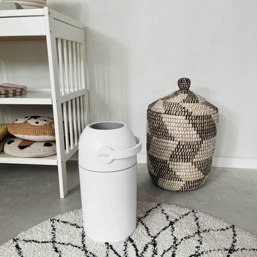 White LA Baby MAGIC Odorless Diaper Pail