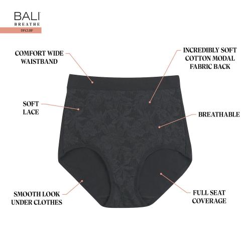 Womens Bali® 3-Pack Breathe Lace Briefs