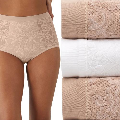 Womens Bali® 3-Pack Breathe Lace Briefs
