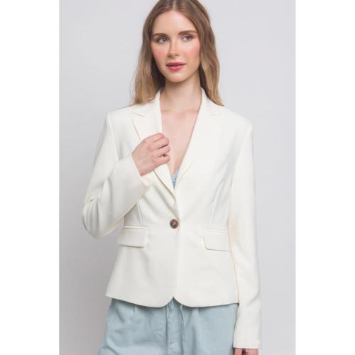 Single Button Closures Vertigo Blazer Size Large Black