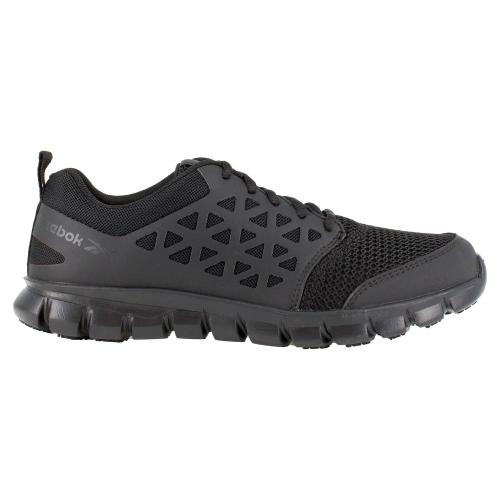 Reebok, Black, Men's 10.5,  Work Men's Sublite Cushion Soft Toe ESD Shoes