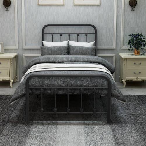Hivvago Twinsized Heavy Duty Full Metal Easy Assembly Platform Bed Frame