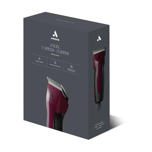 Excel 5-Speed  Detachable Blade Pet Clipper - Burgundy
