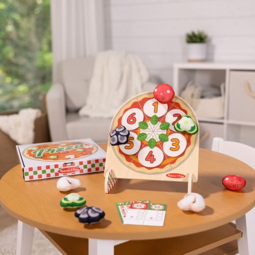 Melissa & Doug Wooden Double-Sided Pizza Topping Toss Games