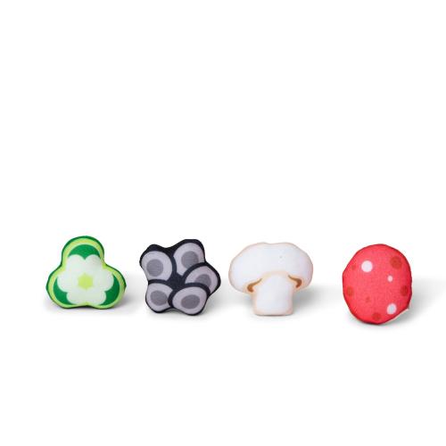 Melissa & Doug Wooden Double-Sided Pizza Topping Toss Games