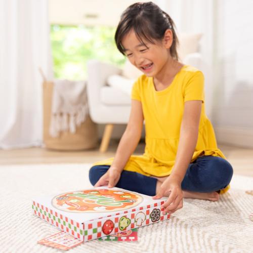 Melissa & Doug Wooden Double-Sided Pizza Topping Toss Games