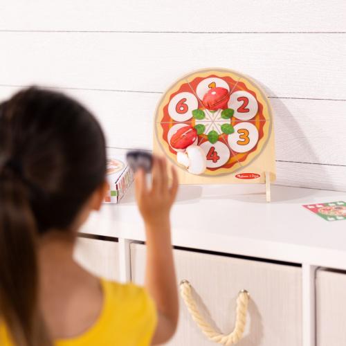 Melissa & Doug Wooden Double-Sided Pizza Topping Toss Games
