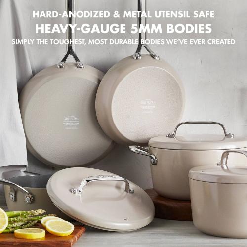 GreenPan GP5 Hard-Anodized Aluminum Healthy Ceramic Nonstick 14-pc. Cookware Pots & Pans Set ‼️incomplete set‼️